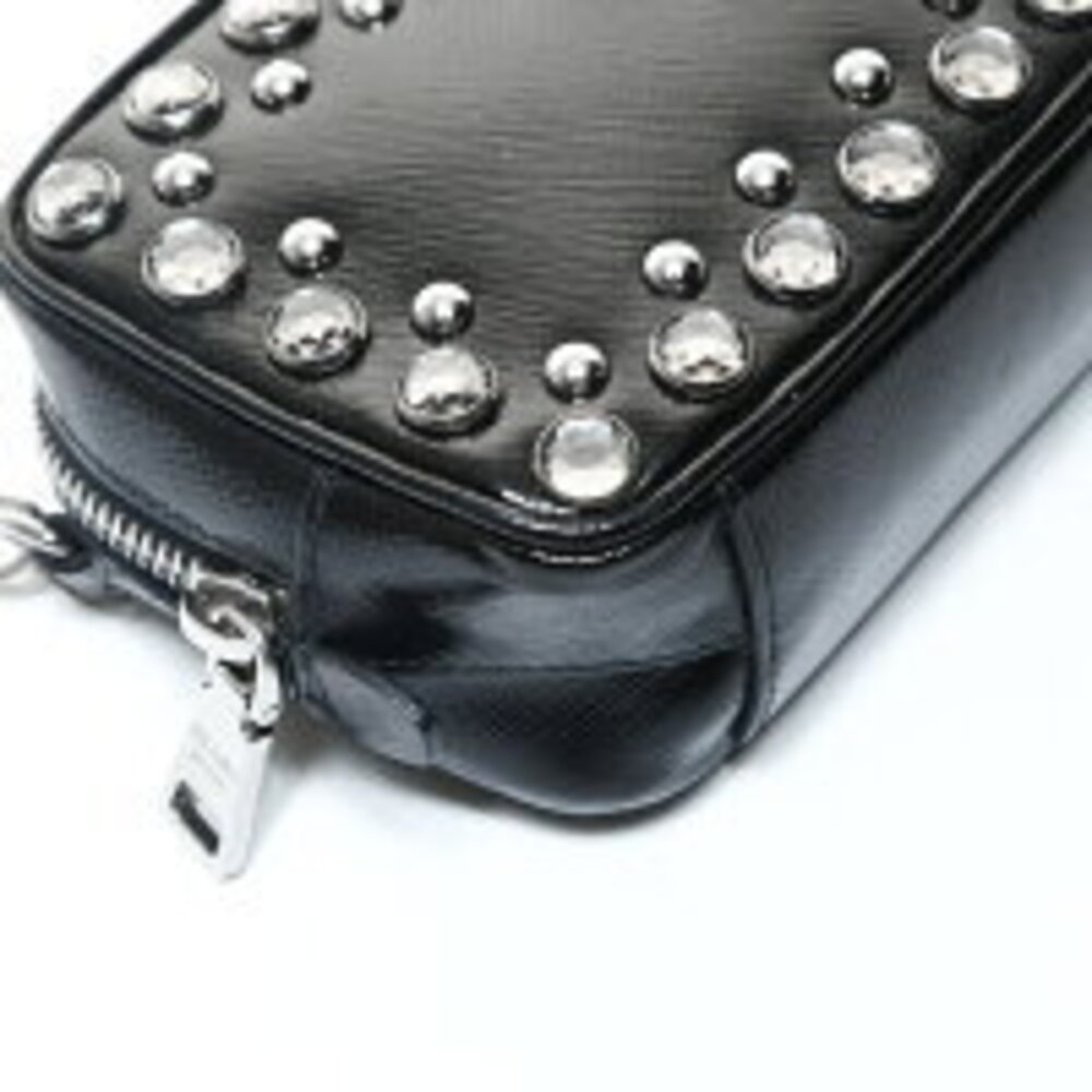 Prada Studded Camera Bag Shoulder Black - Picture 5 of 13